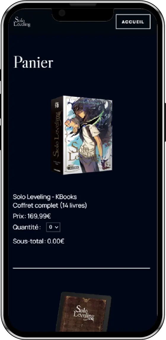 page du panier du projet decembre